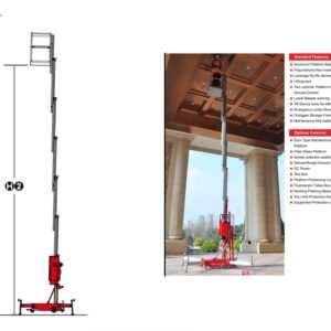 Keluosikai 12m Portable Aerial Work Platform hydraulic system