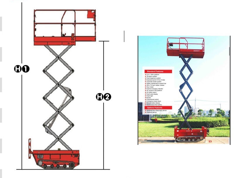 keluosikai crawler scissor lift
