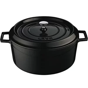 LAVA ROUND CASSEROLE MATT BLACK - 14 CM