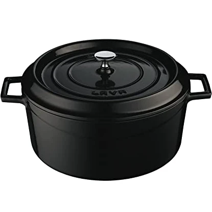 11 LAVA ROUND CASSEROLE MATT BLACK - 14 CM - Image 1