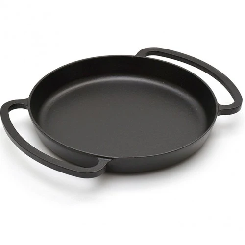 11 CAST IRON ROUND PAN DOUBLE HANDLED, DIA: 16 CM - Image 1