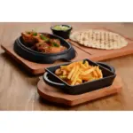 LAVA SQUARE DISH AND WOODEN PLATTER - Image 2