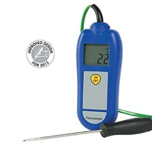 ETI THERMAMITE DIGITAL THERMOMETER WITH FOOD PROBE,BLUE