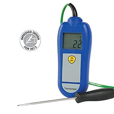 23 ETI THERMAMITE DIGITAL THERMOMETER WITH FOOD PROBE,BLUE - Image 1