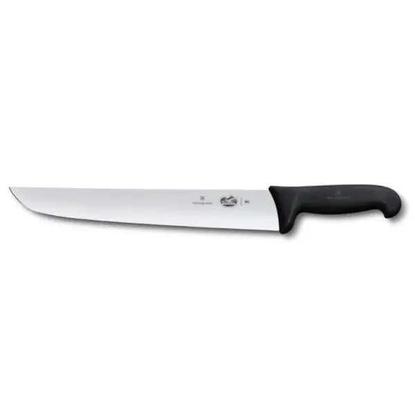 VICTORINOX BUTCHER KNIFE, BLACK FIBROX HANDLE - 31 CM