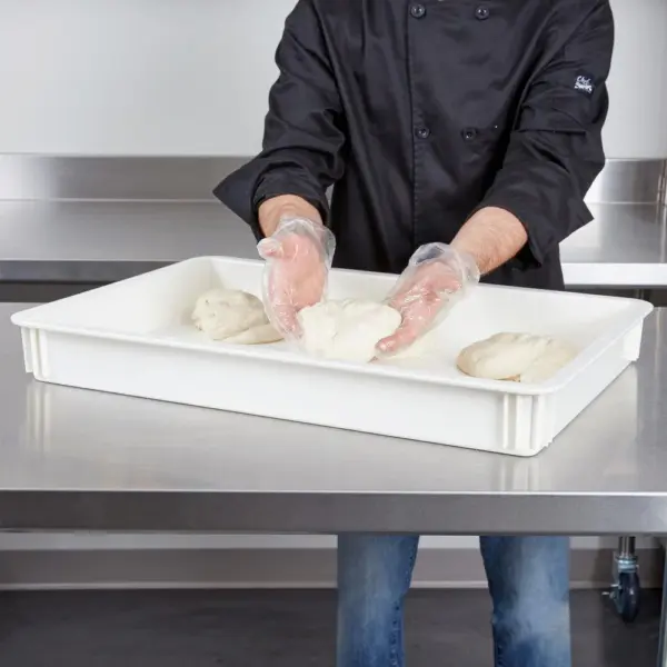 CAMBRO. PIZZA DOUGH BOX, 46X55 CM, WHITE