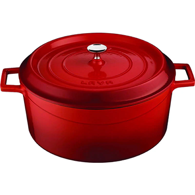 4 LAVA ROUND CASSEROLE - RED - Image 1