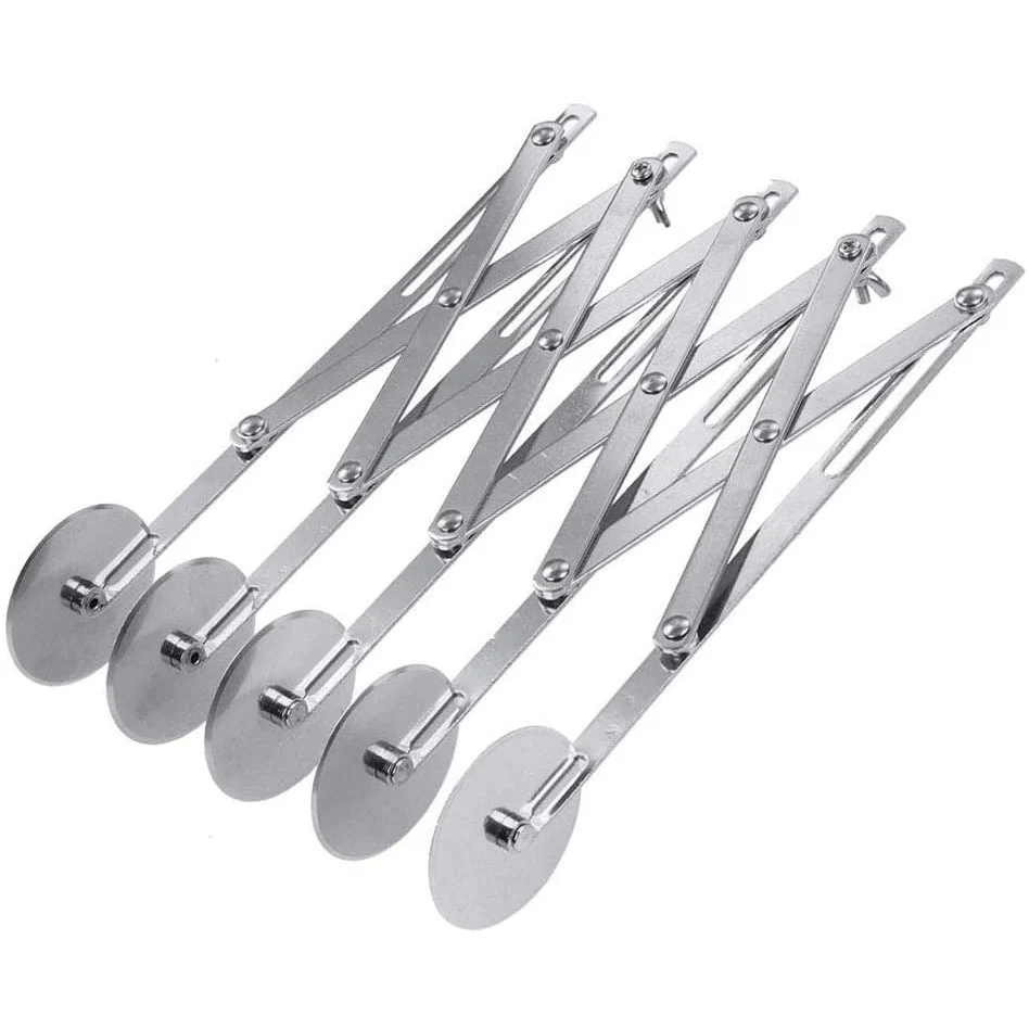 5 MM - Premium PIZZA CUTTER. 55MM DIA, 5 WHEELS, S/S - Image 1