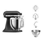 KITCHENAID ARTISAN 4.8 LIT TILT HEAD STAND MIXER - CAST IRON BLACK - Image 3