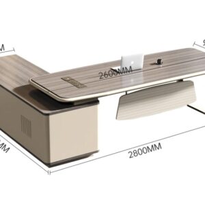 Customised Executive / Manager Desk with Side Cabinet - 1
