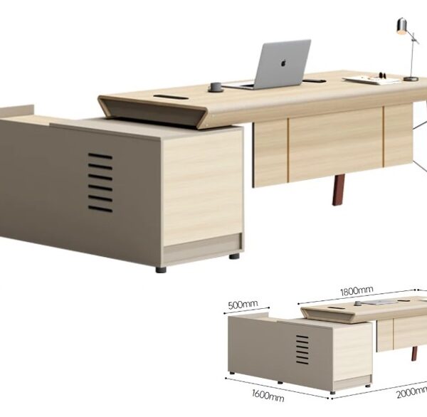 Customised Executive / Manager Desk with Side Cabinet - 10