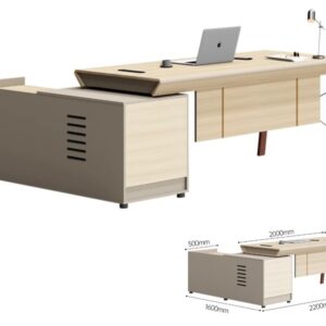 Customised Executive / Manager Desk with Side Cabinet - 11