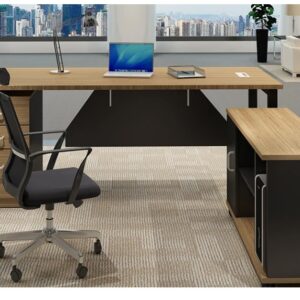 Customised Executive / Manager Desk with Side Cabinet & Chair - 2