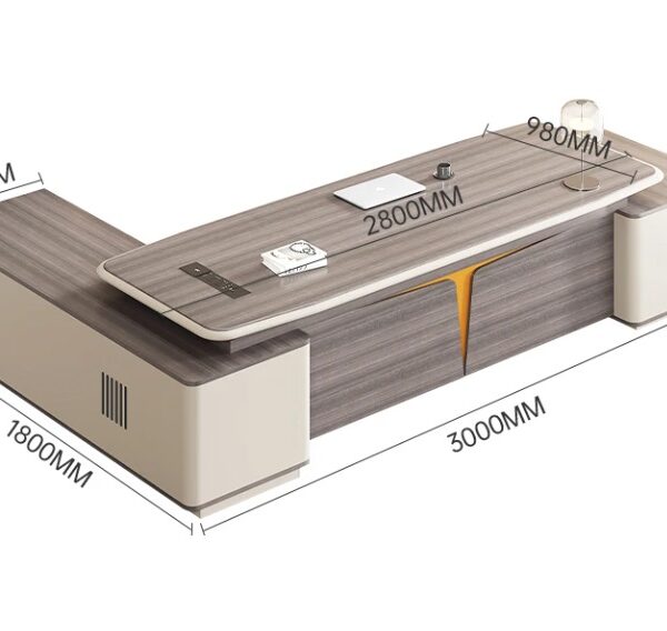 Customised Executive / Manager Desk with Side Cabinet - 5