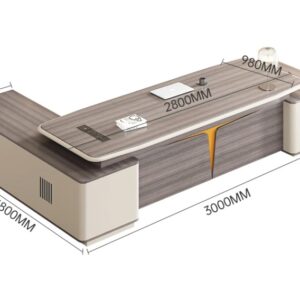 Customised Executive / Manager Desk with Side Cabinet - 5