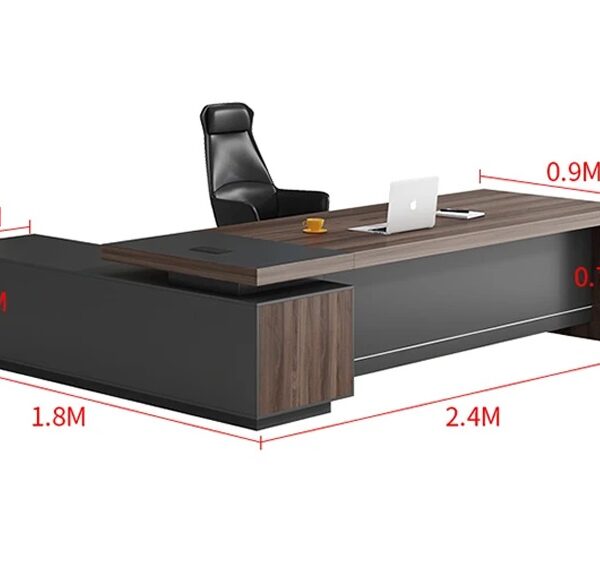 Customised Executive / Manager Desk with Side Cabinet - 6