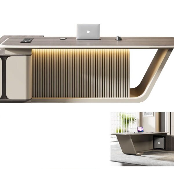 Customised Executive / Manager Desk with Side Cabinet - 8