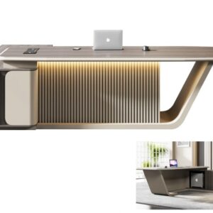 Customised Executive / Manager Desk with Side Cabinet - 8