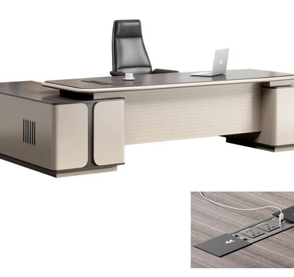 Customised Executive / Manager Desk with Side Cabinet - 9