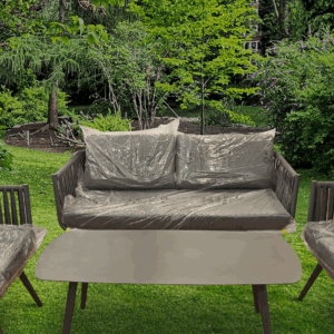 ALUMINUM/FABRIC OUTDOOR SEATING SET