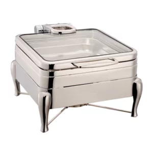 Golden Chafers LUXURY CHAFING DISH 2/3 SIZE S/S STANDARD FRAME GLASS LID