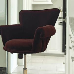 HEIGHT ADJUSTABLE VELVET BAR CHAIR