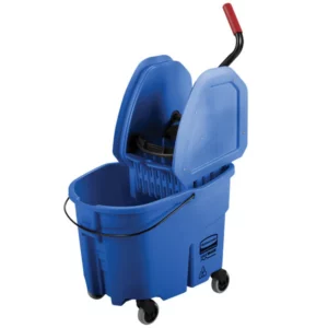 RUBBERMAID WAVEBRAKE MOP BUCKET WITH DOWN PRESS - BLUE