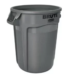 RUBBERMAID BRUTE ROUND TRASH CAN - GRAY