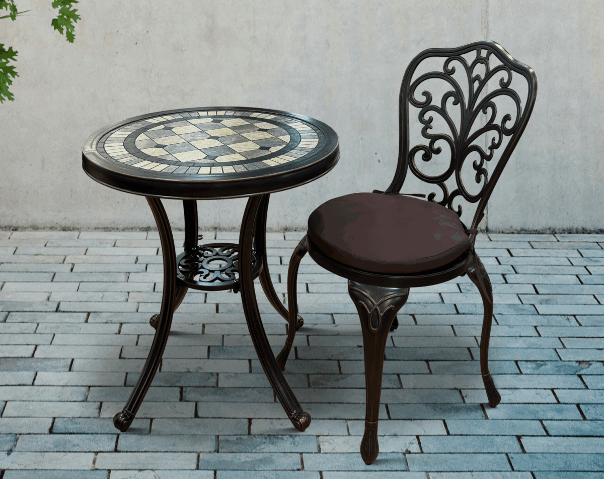 OUTDOOR ALUMINUM SEATING SET - Image 1