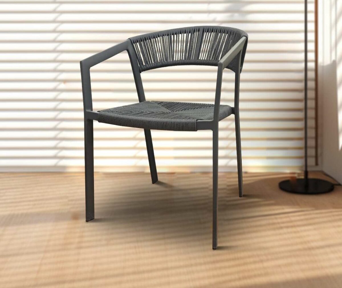 OUTDOOR ALUMINUM/RATTAN CHAIR - Image 1