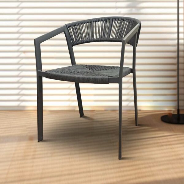 OUTDOOR ALUMINUM/RATTAN CHAIR