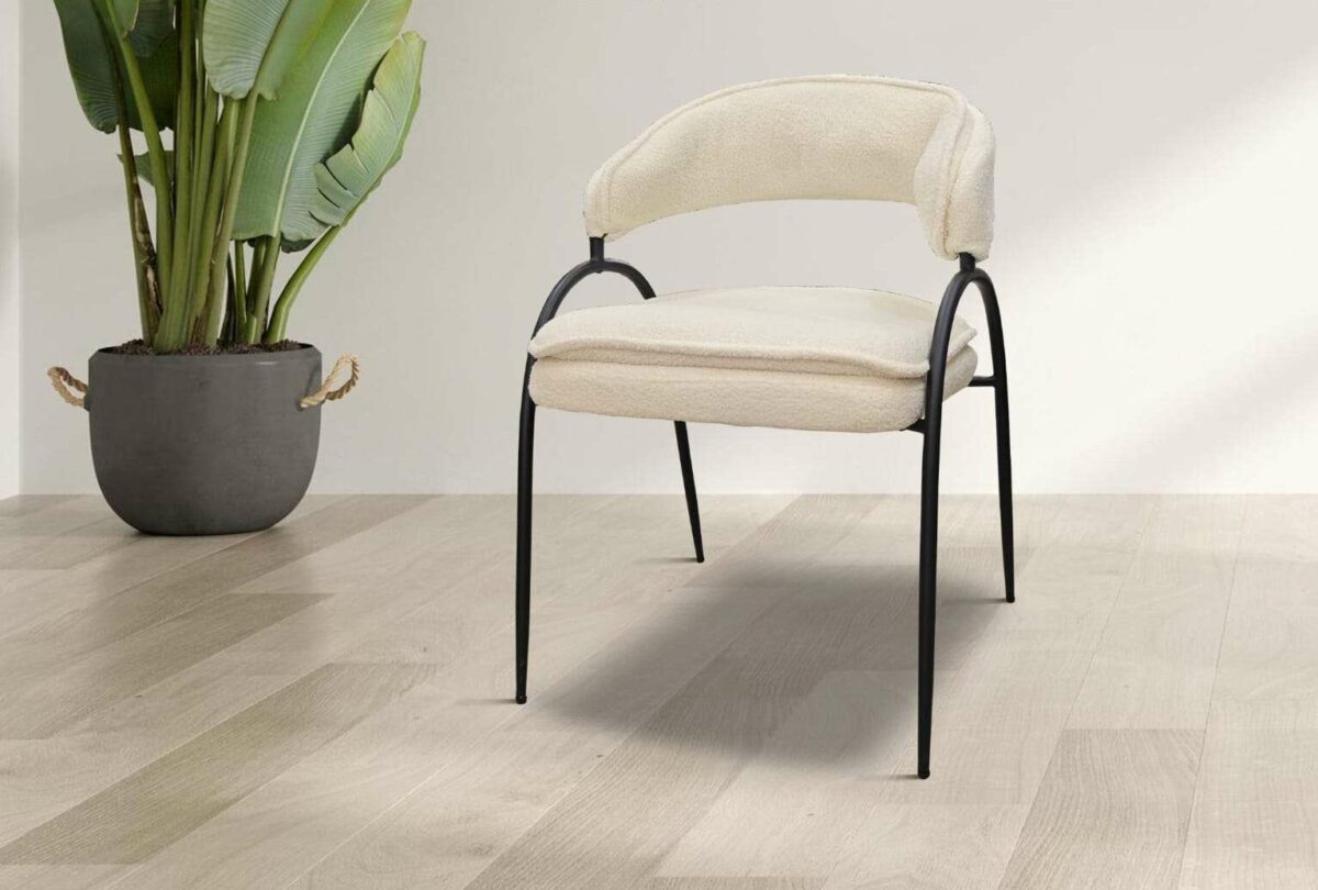 TEDDY FABRIC DINNING CHAIR - Image 1