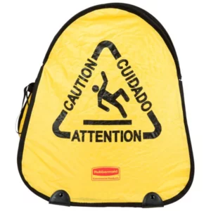 RUBBERMAID MULTI-LINGUAL CAUTION FOLDING SAFETY CONE - YELLOW