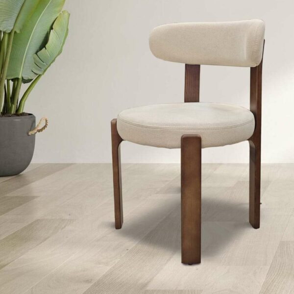 WOOD/FABRIC CHAIR
