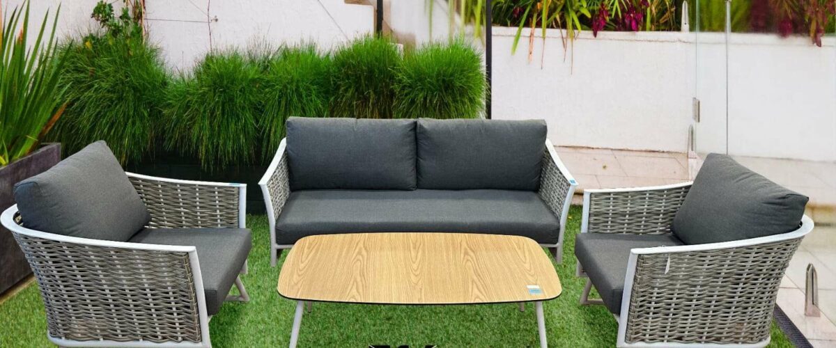ALUMINUM OUTDOOR SEATING SET - Image 1