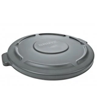 35 RUBBERMAID BRUTE ROUND TRASH CAN LID - GRAY - Image 1