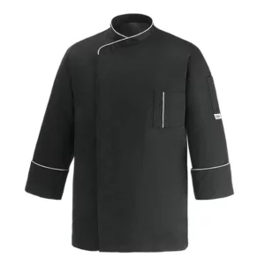 EGOCHEF S R L CHEFJACKET BLACK CESARE MICROFIBER 100%