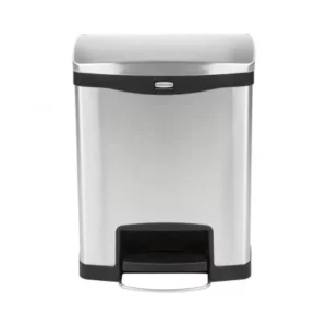 RUBBERMAID SLIM JIM FRONT STEP ON METAL STEP ON BLACK - 30L