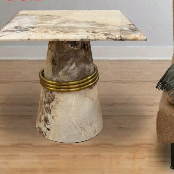 ARTIFICIAL MARBLE SIDE TABLE