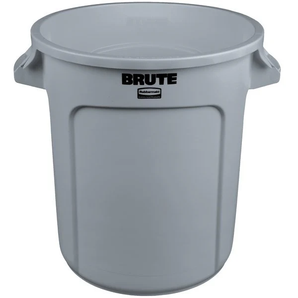 57 RUBBERMAID BRUTE TRASH CAN 10 GALLON - GRAY - Image 1