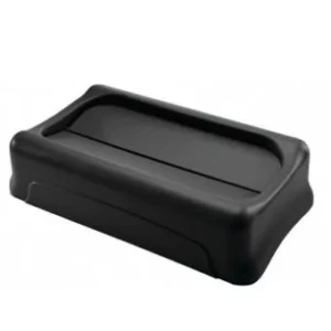 RUBBERMAID SLIM JIM DROP SHOT RECTANGULAR TRASH CAN LID - BLACK