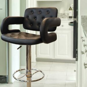 HEIGHT ADJUSTABLE LEATHER BAR CHAIR