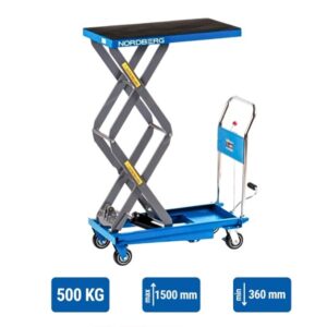 Nord Double Scissor Lifting Table Cart 500kg Capacity