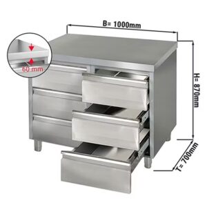 Stainless Steel 316 Drawer Cabinet