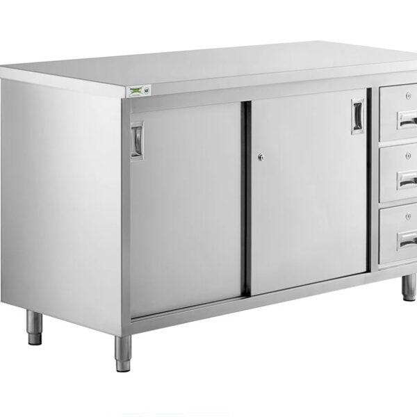 Stainless Steel 316 Worktable with Cabinet & Drawer