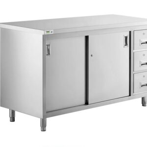 Stainless Steel 316 Worktable with Cabinet & Drawer