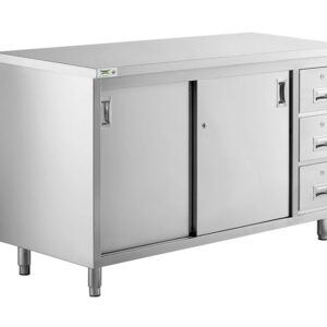 Stainless Steel 316 Worktable with Cabinet & Drawer