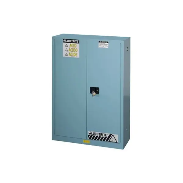 Sure-Grip® EX Corrosives/Acid Steel Safety Cabinet, 45 Gallon, 2 Manual Close Doors, Blue