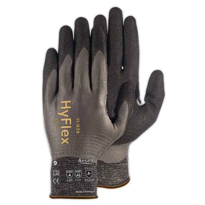 11 Ansell HyFlex® 11-939 Fully Dipped Oil-Repellent Lightweight Gloves - Image 1
