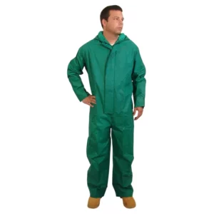 Reusable Coverall Splash resistance, PVC / Polyester Green